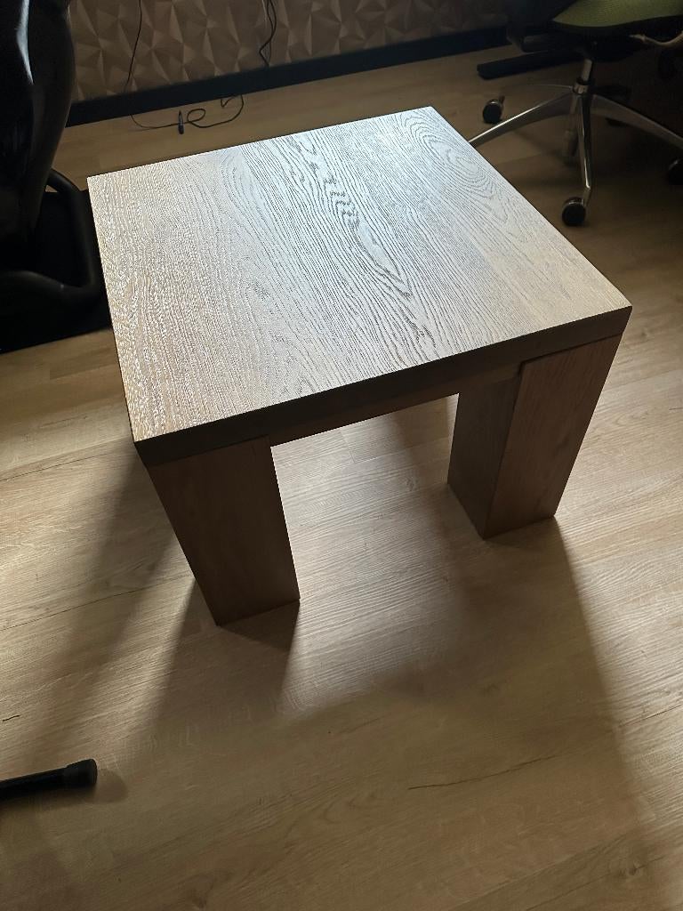 Bijzettafel, Huis en Inrichting, Tafels | Bijzettafels, Minder dan 55 cm, Vierkant, Zo goed als nieuw, Hout