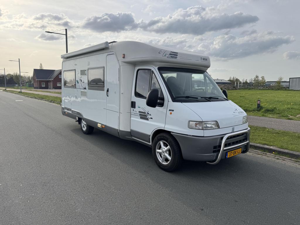 Hymer T654 zeer netjes, Koelkast, Ringverwarming, Fiat, Luifel