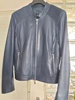 Arma leren jas, bikerjack, petrolblauw, schapenleer, maat 42, Blauw, Arma, Maat 42/44 (L), Ophalen of Verzenden