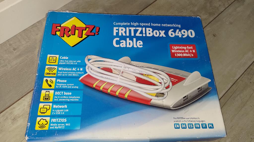 Fritzbox 6490, Computers en Software, Routers en Modems, Ophalen of Verzenden, Gebruikt, Router met modem, FRITZ!