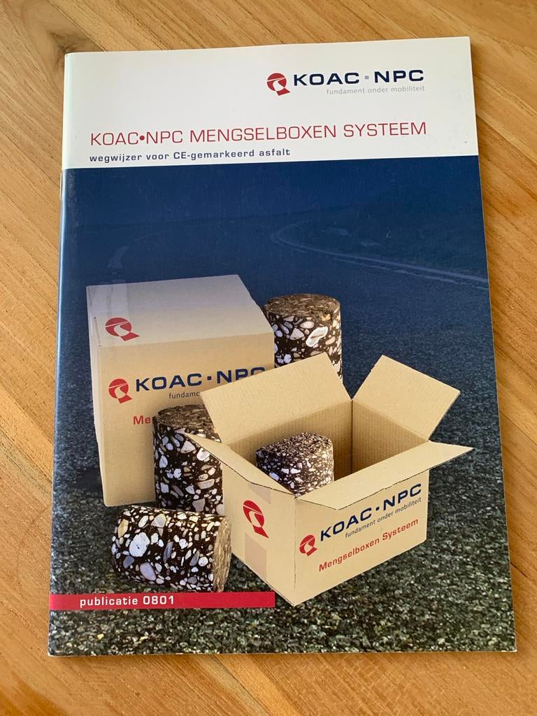 KOAC•NPC Mengselboxen Systeem - Wegwijzer CE-gemarkeerd asfa, Boeken, Ophalen of Verzenden, Zo goed als nieuw, Bouwkunde