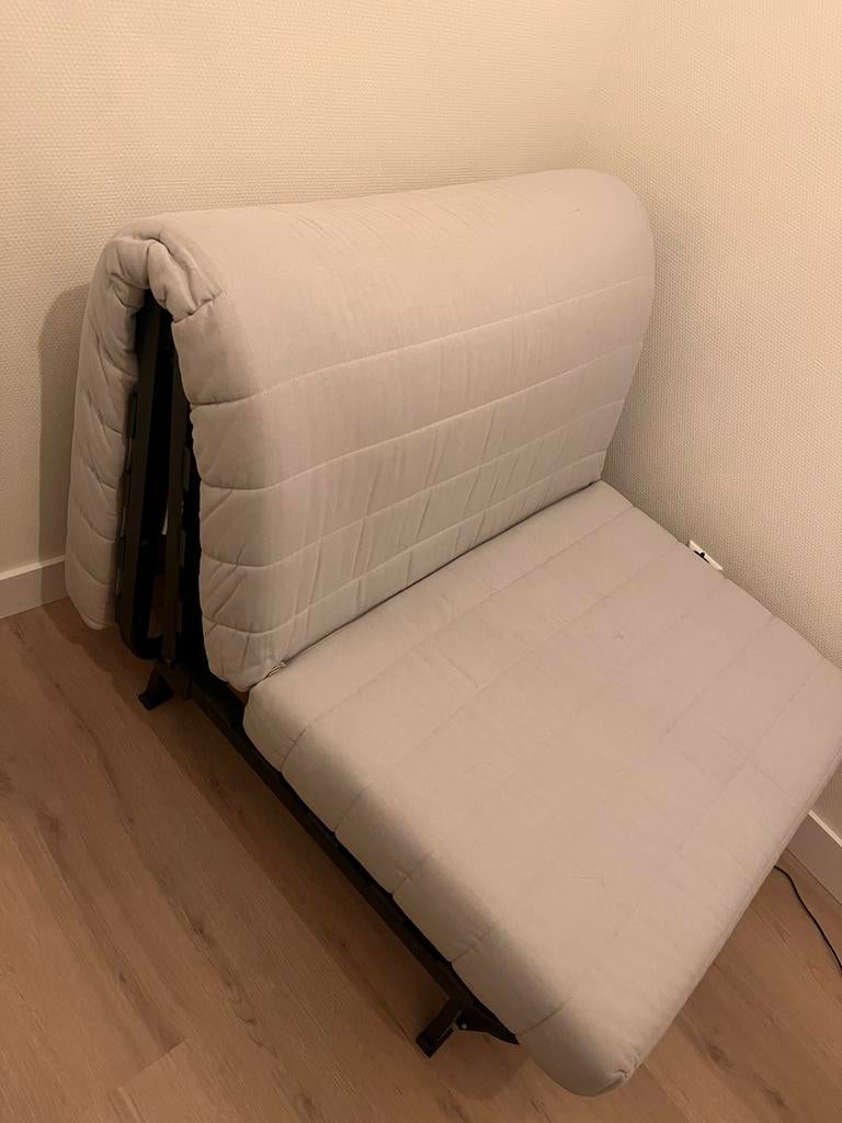 IKEA Lycksele slaapfauteuil met wasbare hoes, Ophalen, Gebruikt, Eenpersoons, 190 cm of minder