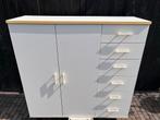 Witte kast met lades en deuren 120 cm breed, Ophalen, Gebruikt, 100 tot 150 cm, 5 laden of meer