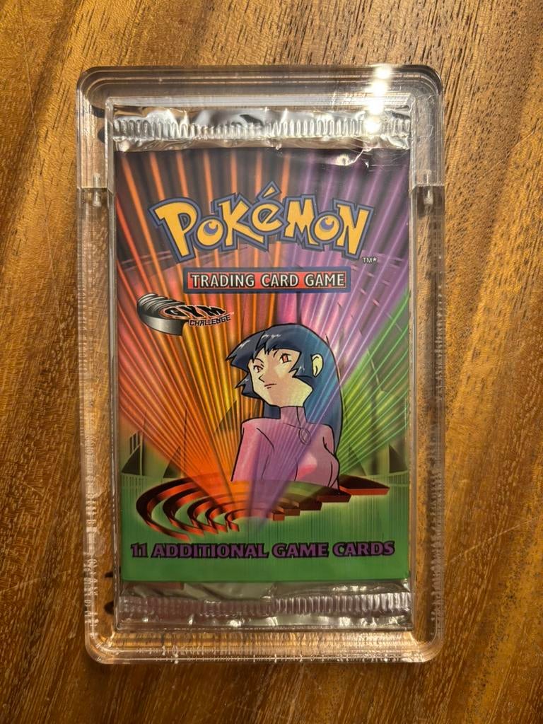 Pokemon gym challenge sealed booster pack sabrina artwork, Verzenden, Zo goed als nieuw, Booster
