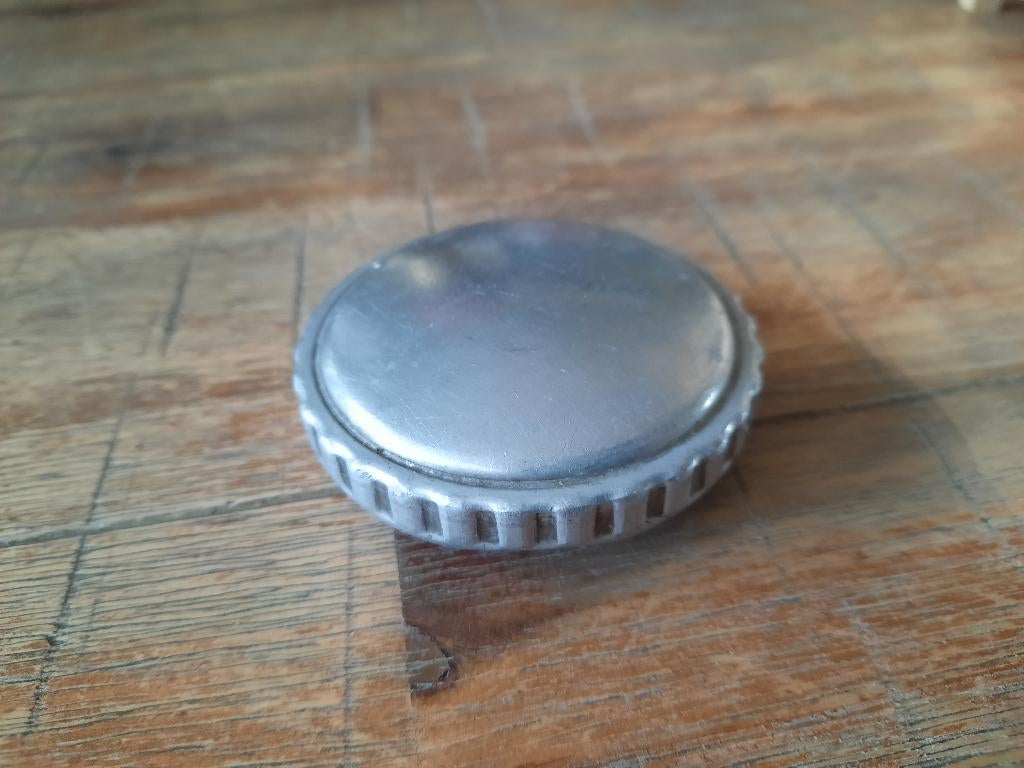 oldtimer patent blau aluminium benzinedop tankdop, Ophalen, Gebruikt, Tank, Overige merken