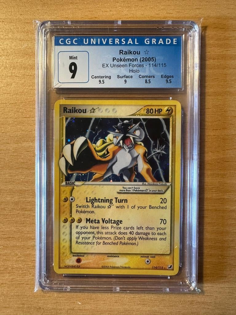 Ex Unseen Forces - Raikou Gold Star cgc 9, Ophalen of Verzenden, Nieuw, Losse kaart