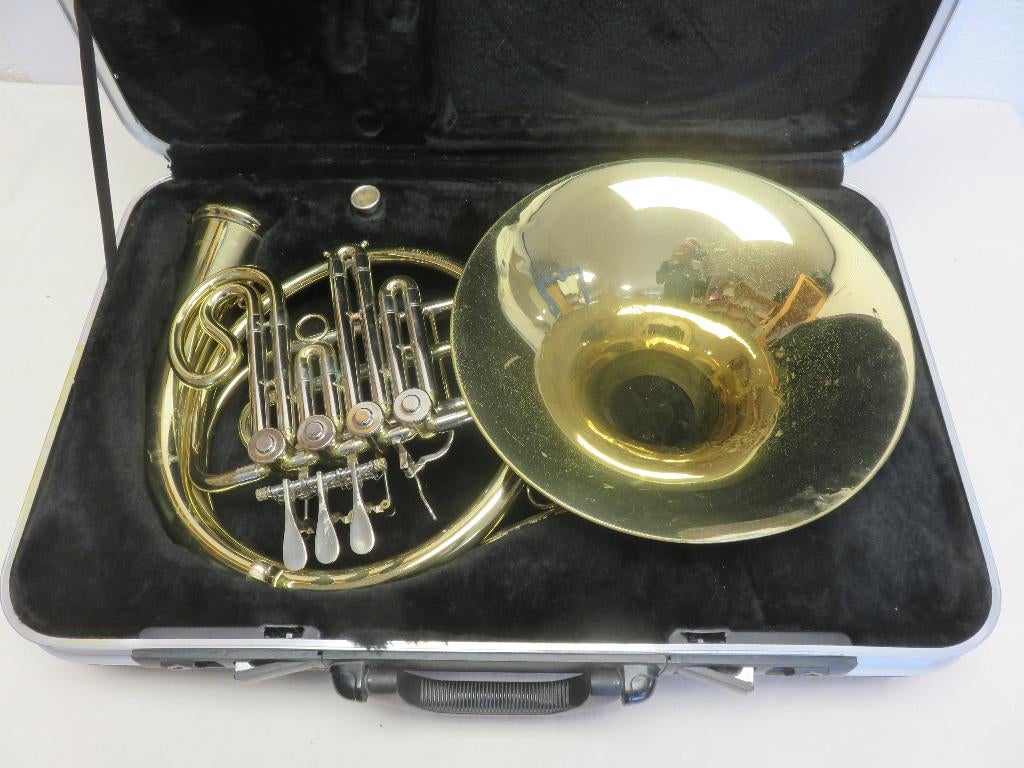 Waldhoorn merk: Jäger in koffer compleet., Gebruikt, Overige typen, ?, Jäger