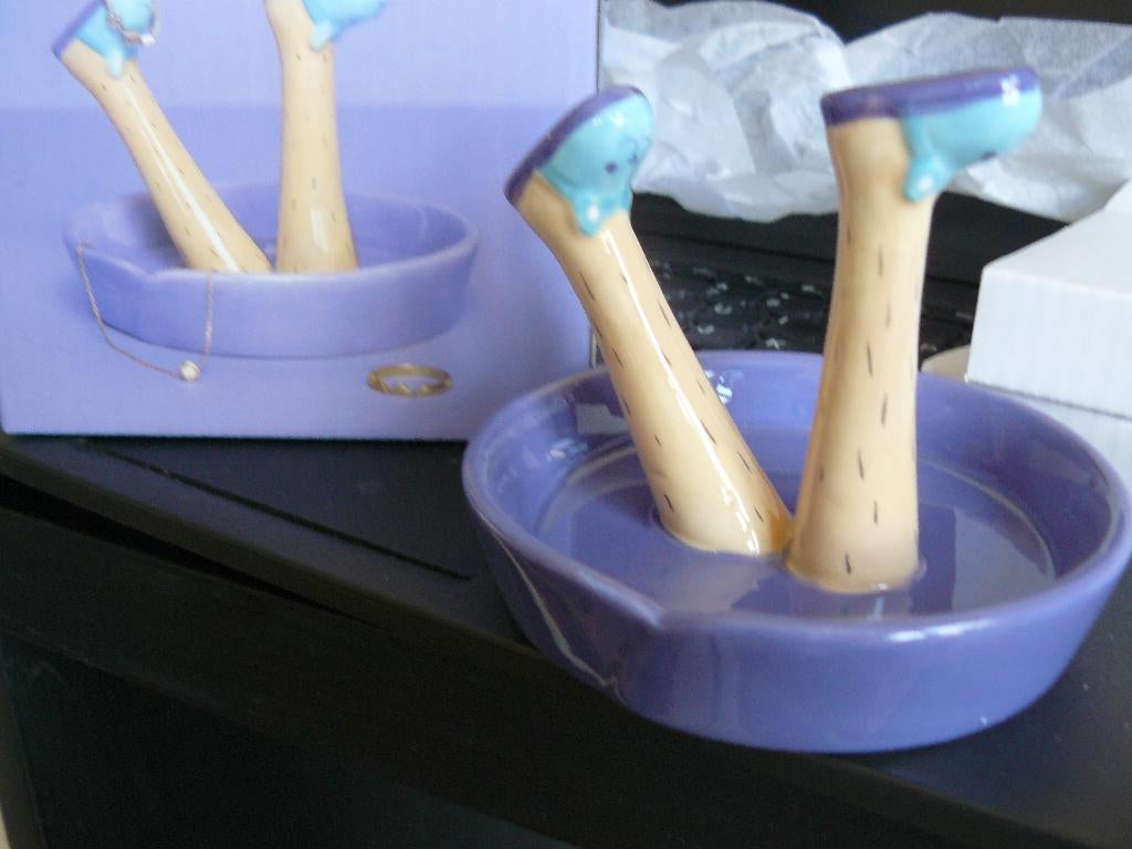 design ringen houder, Huis en Inrichting, Woonaccessoires | Overige, Ophalen of Verzenden, Nieuw, Paars, Steen/keramiek