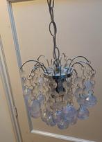 Plafondlamp met kristallen, Ophalen of Verzenden, Gebruikt, Metaal