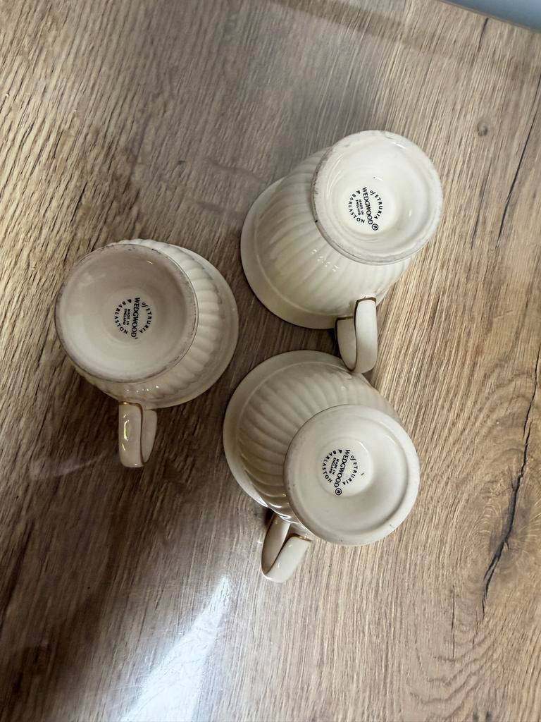 Wedgwood Barlaston kopjes - set van 3, Huis en Inrichting, Gebruikt, Keramiek, Ophalen of Verzenden, Wedgwood