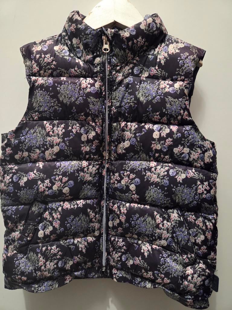 Mango Kids gebloemde bodywarmer maat M/164/170, Kinderen en Baby's, Ophalen of Verzenden, Zo goed als nieuw, Meisje, Jas