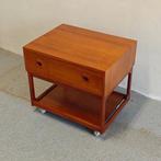 Vintage bijzettafel teak Brouer Møbelfabrik, Minder dan 55 cm, Gebruikt, Brouer Møbelfabrik, Onbekend