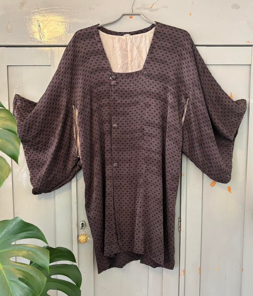 oorspronkelijke Japanse kimono - oud : draagsporen, Verzamelen, Ophalen of Verzenden, Gebruikt