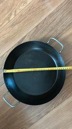 Grote stalen paella pan - 36 cm, Overige materialen, Gebruikt, Inductieplaat, Ophalen of Verzenden