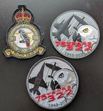 3 badges 75 jaar 322 squadron, set van 3, Ophalen of Verzenden, Luchtmacht, Nederland, Embleem of Badge