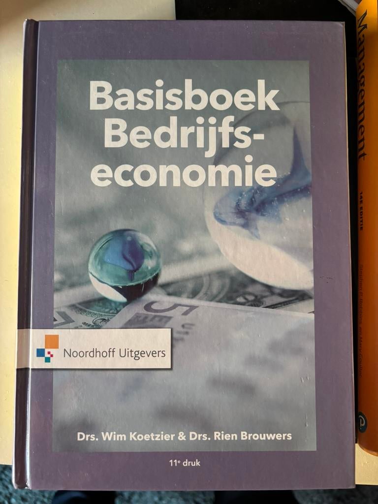 Basisboek bedrijfseconomie 11e druk, Boeken, Ophalen of Verzenden, Zo goed als nieuw, Economie en Marketing