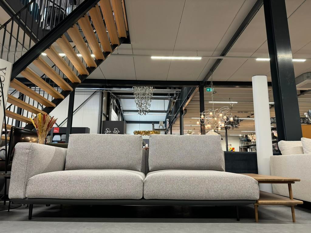 Nieuw Rolf Benz Volo Bank met Bijzettafel Design Noten 266, 75 tot 100 cm, Ophalen of Verzenden, Rechte bank, Stof