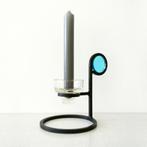 Erik Höglund KANDELAAR vintage Zweeds design Mid Century MCM, Gebruikt, Ophalen of Verzenden, Metaal, Blauw