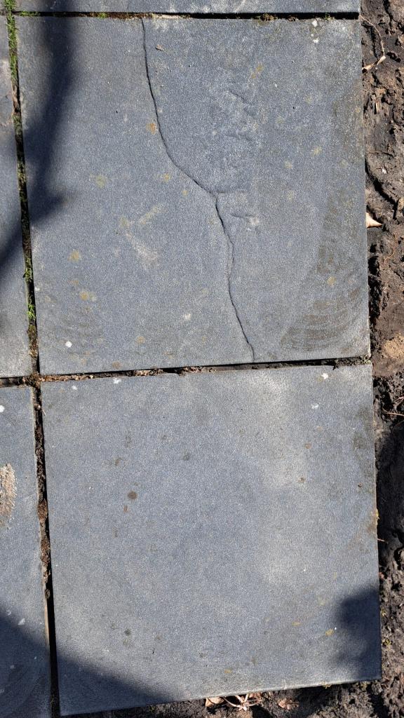 Terrastegels antraciet, Tuin en Terras, Ophalen, Gebruikt, 5 tot 10 m², Beton