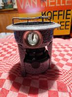 Grijs gewolkt 1 pits petroleum stel met nieuwe lont, Ophalen of Verzenden