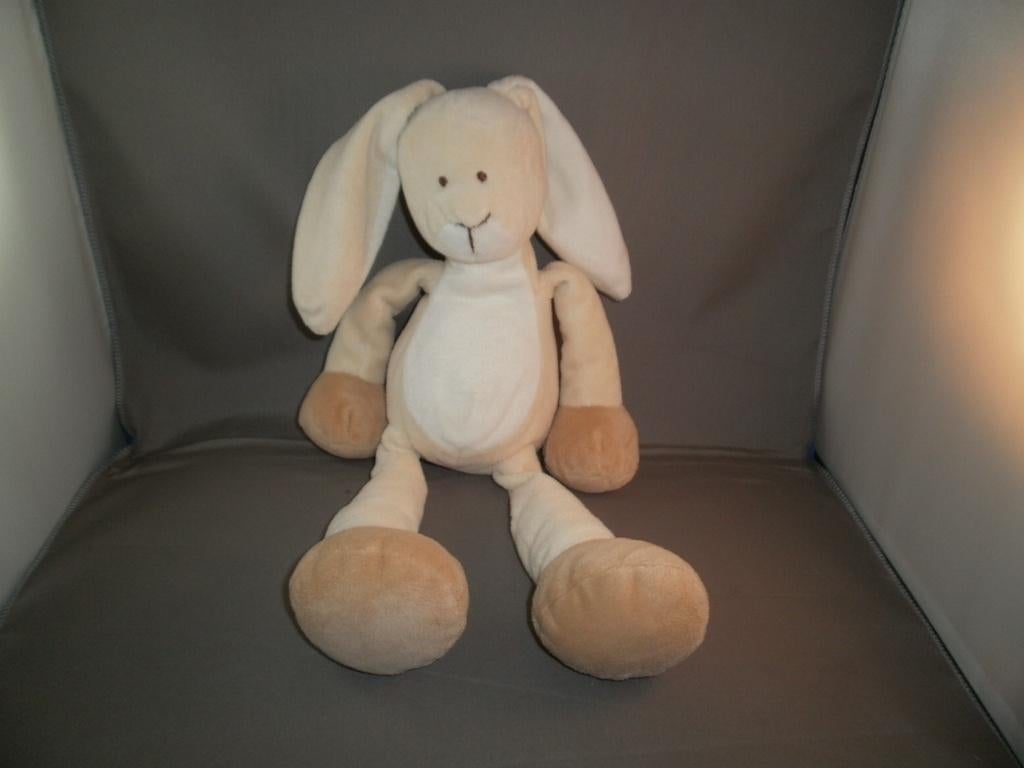 HEMA konijn crème bruin 33 cm korrels in 4 poten en billen, Hema, Konijn, Wasbaar, Ophalen of Verzenden