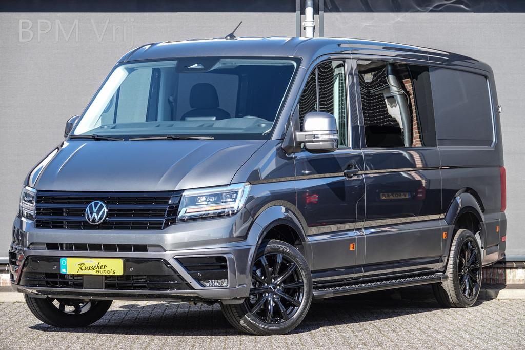 Volkswagen Crafter L3H2 | 177Pk Aut. | 30 | Dubbele Cabine |, Auto's, Bestelauto's, 12 maanden, Stof, Gebruikt, Zwart