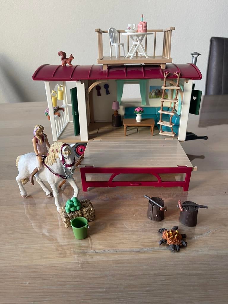 Schleich mobiele caravan, Ophalen of Verzenden, Zo goed als nieuw