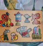 Vintage Houten puzzel Loekie de leeuw, Ophalen of Verzenden, 10 tot 50 stukjes, Gebruikt