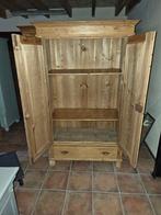 Antieke Grenen Tweedeurs Kast met Lade en Planken, Antiek en Kunst, Ophalen
