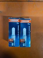 Twee Osram Halolux Ceram 75W halogeenlampen B15d/SBC, 60 watt of meer, Halogeen (gloei)lamp, Nieuw, Overige fittingen