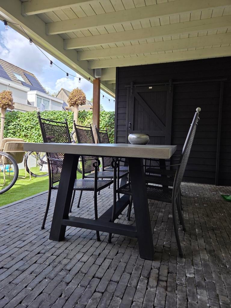 Royal Garden Excelsior tuinset met betonlook tafel, Tuin en Terras, Ophalen, Overige materialen, Gebruikt, 6 zitplaatsen