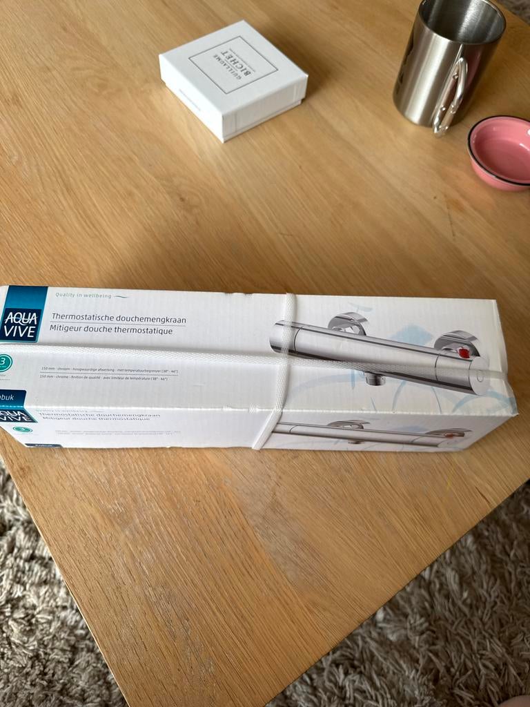 Aquavive Thermostatische Douchemengkraan 150 mm Chroom, Doe-het-zelf en Verbouw, Sanitair, Ophalen of Verzenden, Nieuw, Chroom
