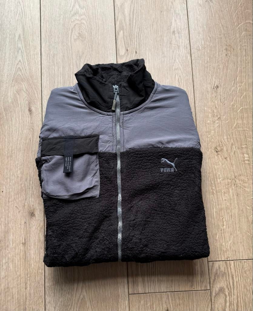 Zwart grijs Puma vest, Ophalen of Verzenden, Gedragen, Maat 48/50 (M), Zwart