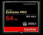 Card CF 64 GB SanDisk 160MBs, Ophalen of Verzenden, Zo goed als nieuw, Fotocamera, 64 GB