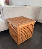 IKEA HOL bijzettafel / opbergtafel van acaciahout, Ophalen, Minder dan 45 cm, Minder dan 55 cm, Gebruikt
