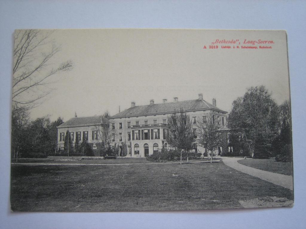 LAAG SOEREN  1907  BETHESDA GENEESKUNDIG BADINRICHTING, Verzenden, Voor 1920, Ongelopen, Gelderland