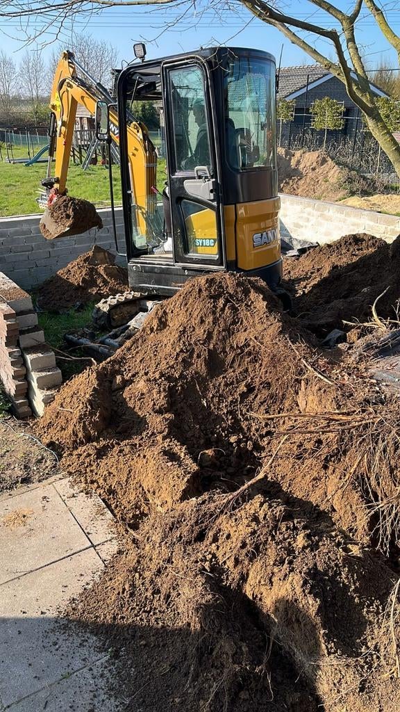 Grondverzet & Tuinwerk graafmachine tuinonderhoud hovenier, Bestrating