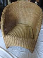 Rieten rotan stoel, Ophalen, Gebruikt, Bruin, Riet of Rotan