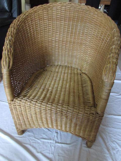 Rieten rotan stoel, Huis en Inrichting, Stoelen, Gebruikt, Eén, Riet of Rotan, Bruin, Ophalen