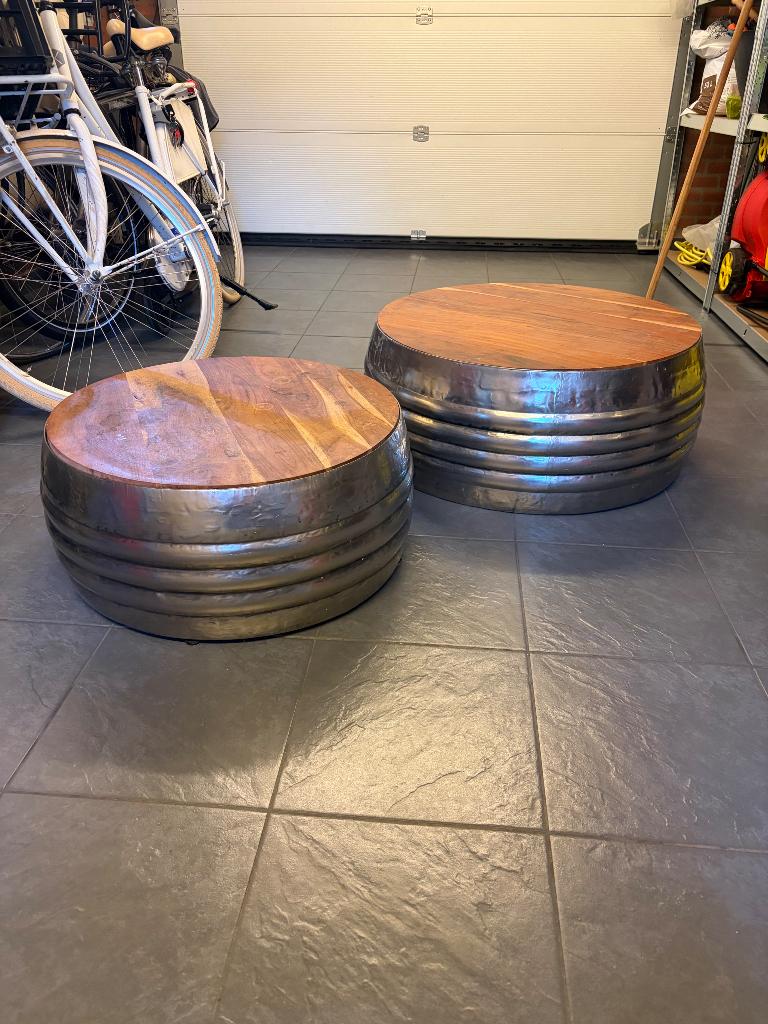 (Bijzet) salon tafeltjes, Ophalen, Gebruikt, 50 tot 100 cm, Rond