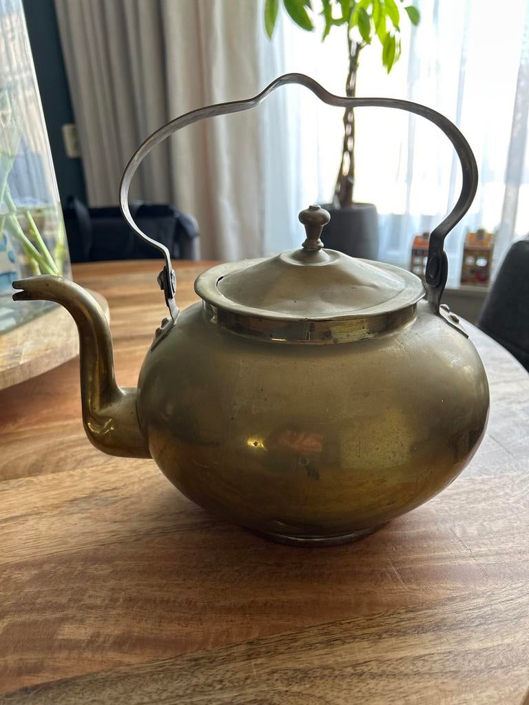 Antieke Koperen Theepot / Waterketel, Antiek en Kunst, Antiek | Koper en Brons, Ophalen, Koper