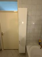 Witte badkamerkast met gouden knoppen, Ophalen, (Half)hoge kast, Minder dan 50 cm, Gebruikt