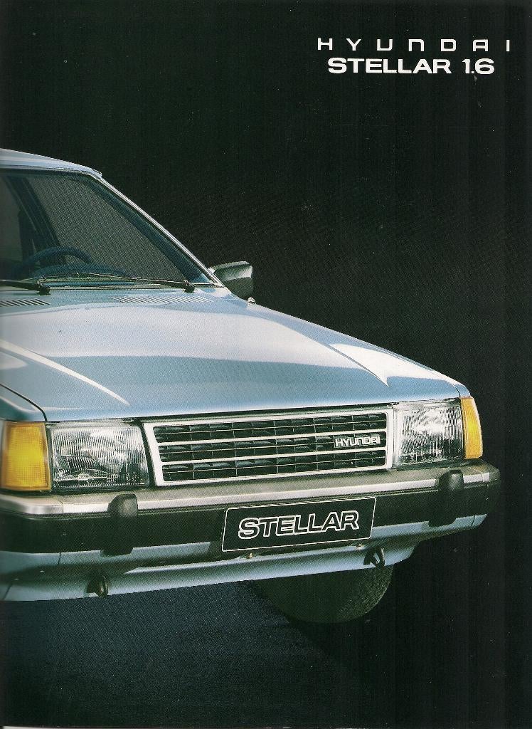 Folder Hyundai Stellar, oktober 1988 (groot formaat), Ophalen of Verzenden, Nieuw, Overige merken
