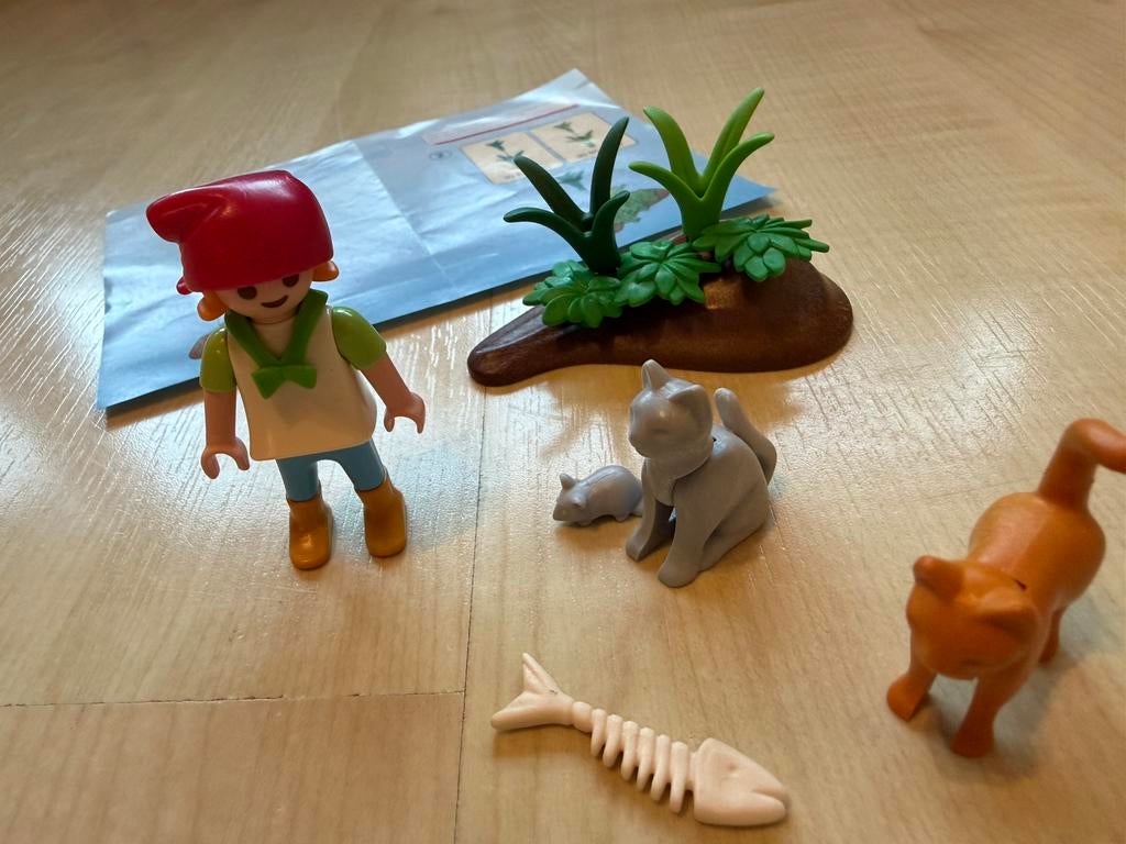 Playmobil 4493 meisje met poesjes – katten / dieren set, Ophalen of Verzenden, Zo goed als nieuw