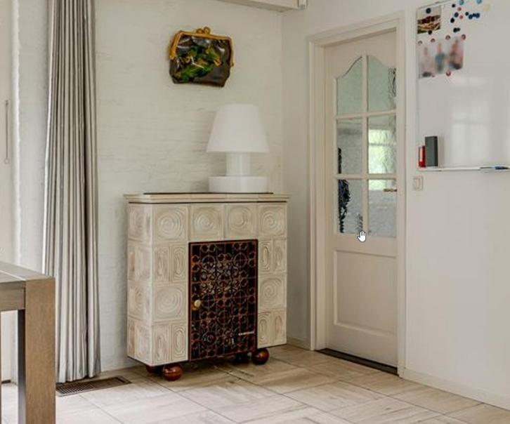 tegelkachel, Huis en Inrichting, Kachels, Gebruikt, Vrijstaand, Gaskachel, Hout, Ophalen