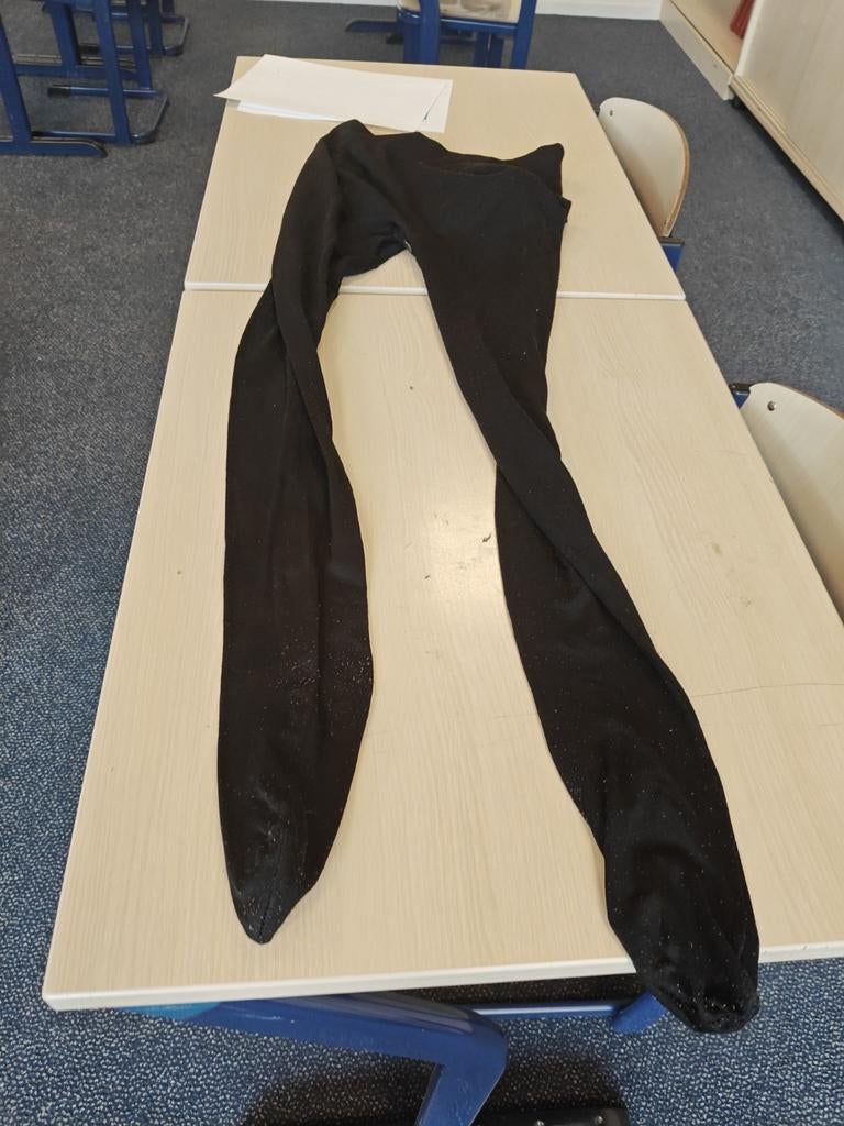 Zwarte panty met glitter, Ophalen, Maat 36/38 (S), Zwart, Nieuw