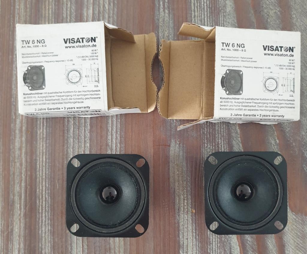 Visaton TW6NG conus tweeters , nieuw in doos, Overige merken, Nieuw, Ophalen of Verzenden, 60 tot 120 watt