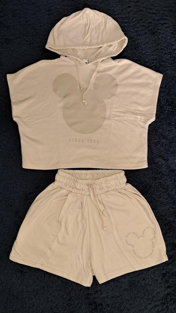 Disney setje 2-delig, mt. S, Disney, Beige, Ophalen of Verzenden, Zo goed als nieuw