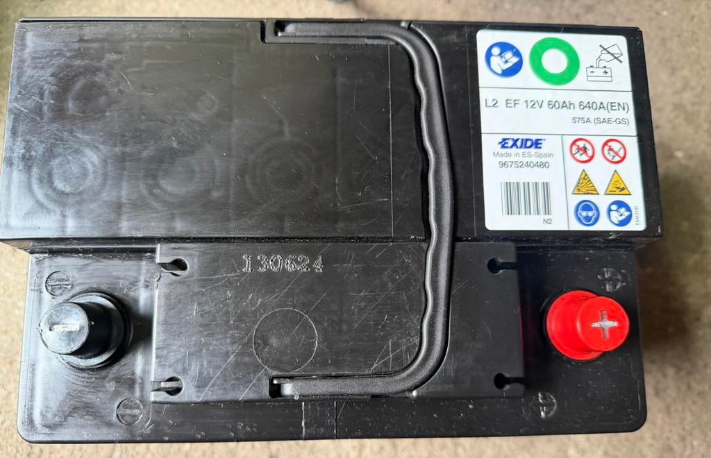 Sterke EFB EXIDE Accu 60AH 640EN Start Stop, Ophalen of Verzenden, Gebruikt, BMW