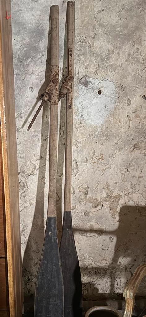 Oude Franse houten peddels, Watersport en Boten, Peddels, Gebruikt, Enkelbladige peddel, Ophalen